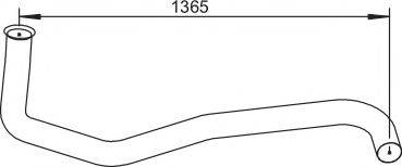 DINEX 64167 Труба вихлопного газу