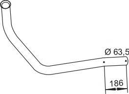 DINEX 64232 Труба вихлопного газу