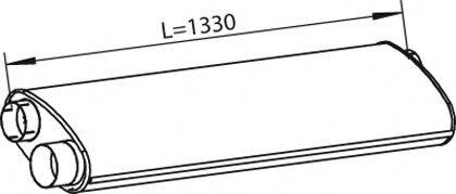 DINEX 28326 Середній/кінцевий глушник ОГ