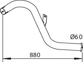 DINEX 28631 Труба вихлопного газу