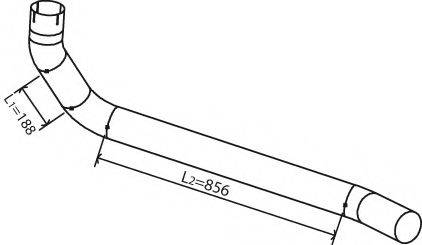 DINEX 29166 Труба вихлопного газу
