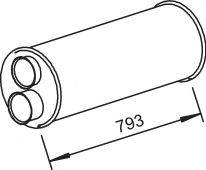 DINEX 80409 Середній/кінцевий глушник ОГ