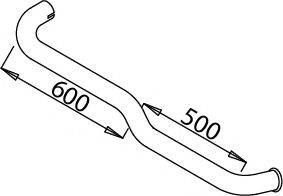 DINEX 51633 Труба вихлопного газу