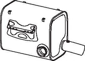 DINEX 28490 Середній/кінцевий глушник ОГ