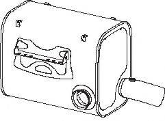 DINEX 28480 Середній глушник вихлопних газів