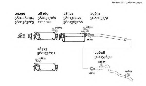 DINEX 32800003004 Система випуску ОГ