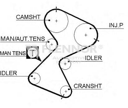 FLENNOR 4450V Ремінь ГРМ
