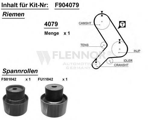 FLENNOR F904079 Комплект ременя ГРМ