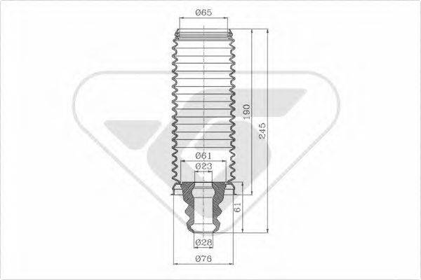 HUTCHINSON KP038 Пилозахисний комплект, амортизатор