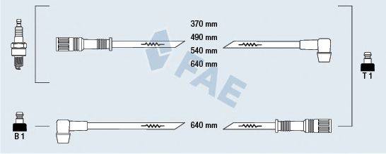 FAE 83230 Комплект дротів запалювання