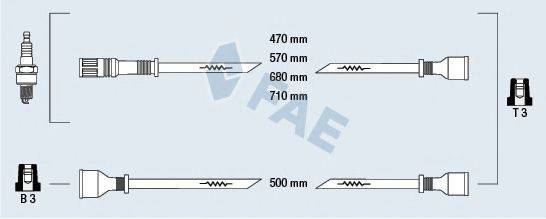 FAE 83510 Комплект дротів запалювання