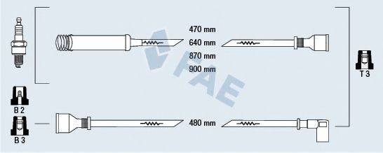 FAE 83550 Комплект дротів запалювання