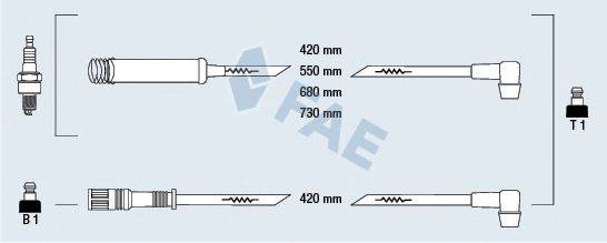 FAE 83560 Комплект дротів запалювання