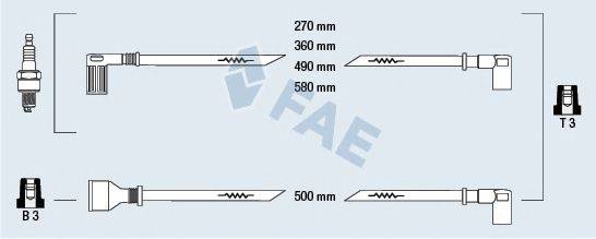 FAE 83860 Комплект дротів запалювання