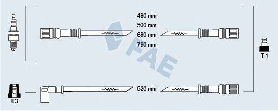 FAE 83890 Комплект дротів запалювання