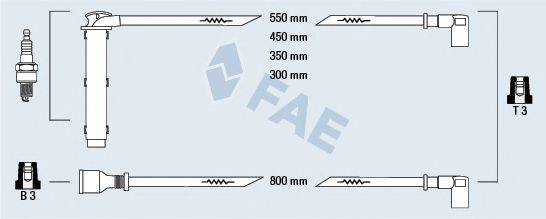 FAE 85760 Комплект дротів запалювання