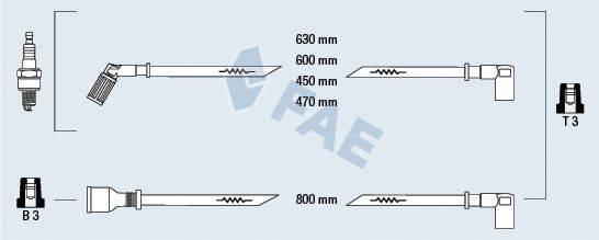 FAE 85790 Комплект дротів запалювання