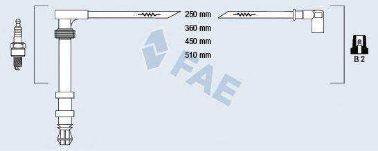 FAE 86050 Комплект дротів запалювання