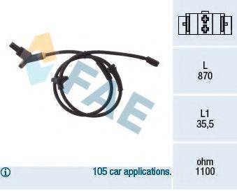 FAE 78015 Датчик, частота обертання колеса