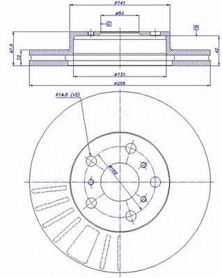 CAR 142974 гальмівний диск