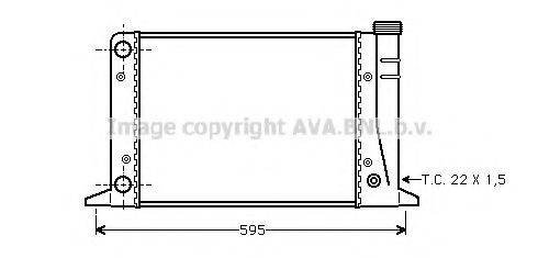 AVA QUALITY COOLING AI2007 Радіатор, охолодження двигуна