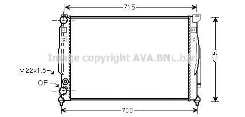 AVA QUALITY COOLING AI2105 Радіатор, охолодження двигуна