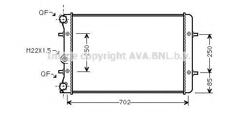 AVA QUALITY COOLING AI2155 Радіатор, охолодження двигуна