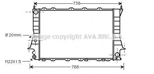 AVA QUALITY COOLING AIA2081 Радіатор, охолодження двигуна