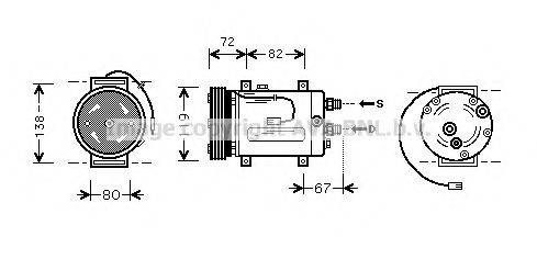 AVA QUALITY COOLING AIAK177 Компресор, кондиціонер