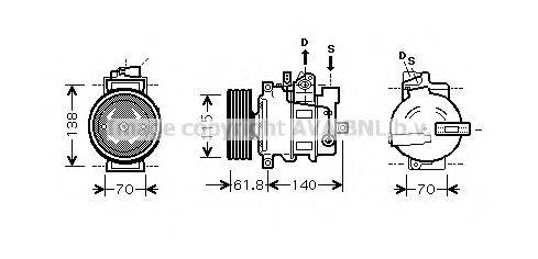 AVA QUALITY COOLING AIK263 Компресор, кондиціонер
