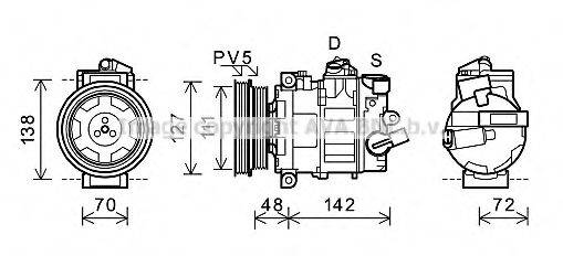 AVA QUALITY COOLING AIK359 Компресор, кондиціонер