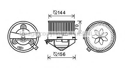 AVA QUALITY COOLING AL8136 Електродвигун, вентиляція салону