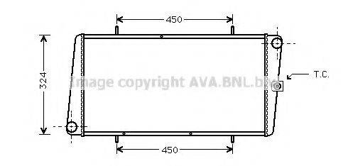 AVA QUALITY COOLING AU2025 Радіатор, охолодження двигуна