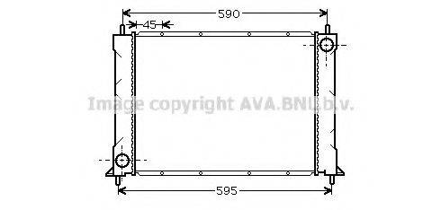 AVA QUALITY COOLING AU2069 Радіатор, охолодження двигуна