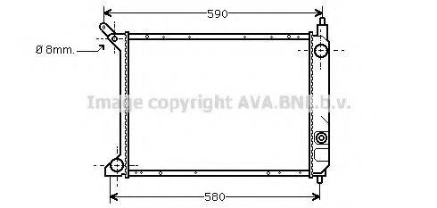 AVA QUALITY COOLING AU2095 Радіатор, охолодження двигуна