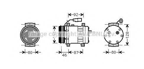 AVA QUALITY COOLING AUK201 Компресор, кондиціонер