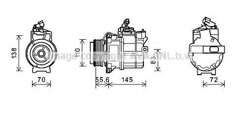 AVA QUALITY COOLING AUK204 Компресор, кондиціонер