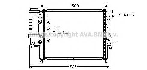 AVA QUALITY COOLING BW2122 Радіатор, охолодження двигуна