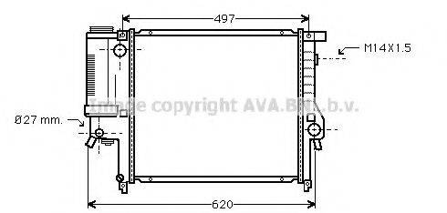 AVA QUALITY COOLING BW2124 Радіатор, охолодження двигуна