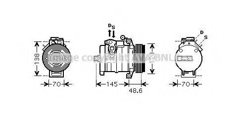 AVA QUALITY COOLING BWAK345 Компресор, кондиціонер