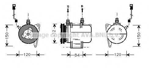 AVA QUALITY COOLING BWK045 Компресор, кондиціонер