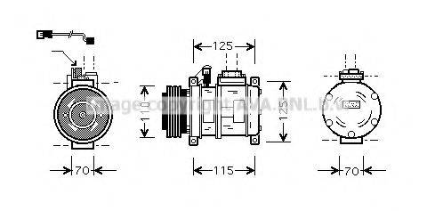 AVA QUALITY COOLING BWK066 Компресор, кондиціонер