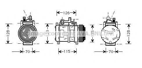 AVA QUALITY COOLING BWK227 Компресор, кондиціонер