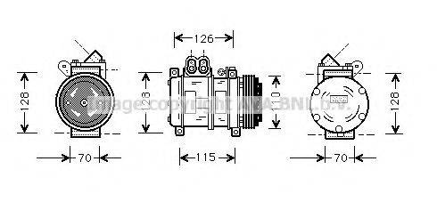 AVA QUALITY COOLING BWK229 Компресор, кондиціонер