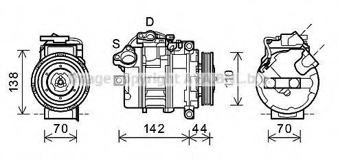 AVA QUALITY COOLING BWK429 Компресор, кондиціонер