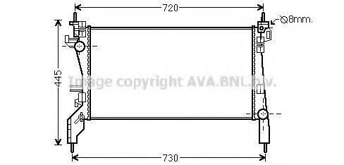 AVA QUALITY COOLING CN2266 Радіатор, охолодження двигуна