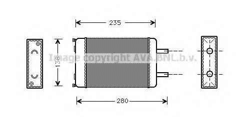 AVA QUALITY COOLING CN6053 Теплообмінник, опалення салону