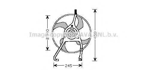 AVA QUALITY COOLING CN7538 Вентилятор, охолодження двигуна