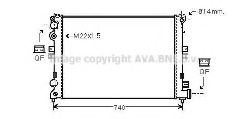 AVA QUALITY COOLING CNA2079 Радіатор, охолодження двигуна