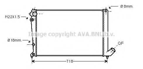 AVA QUALITY COOLING CNA2103 Радіатор, охолодження двигуна